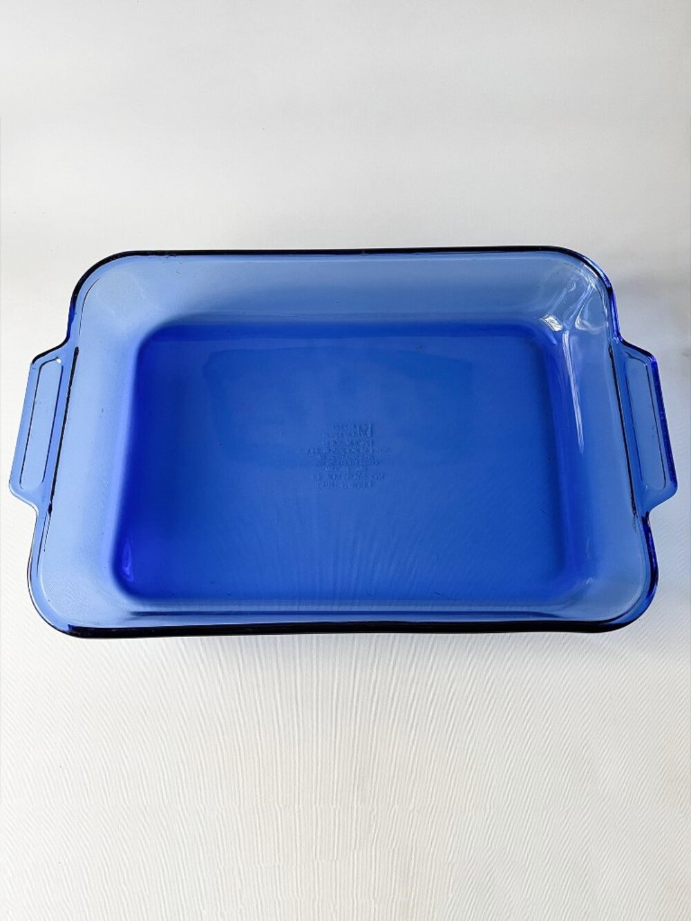 Anchor Hocking 4QT Oven Ware COBALT BLUE Casserole Baking Dish 10½x14¾ VTG